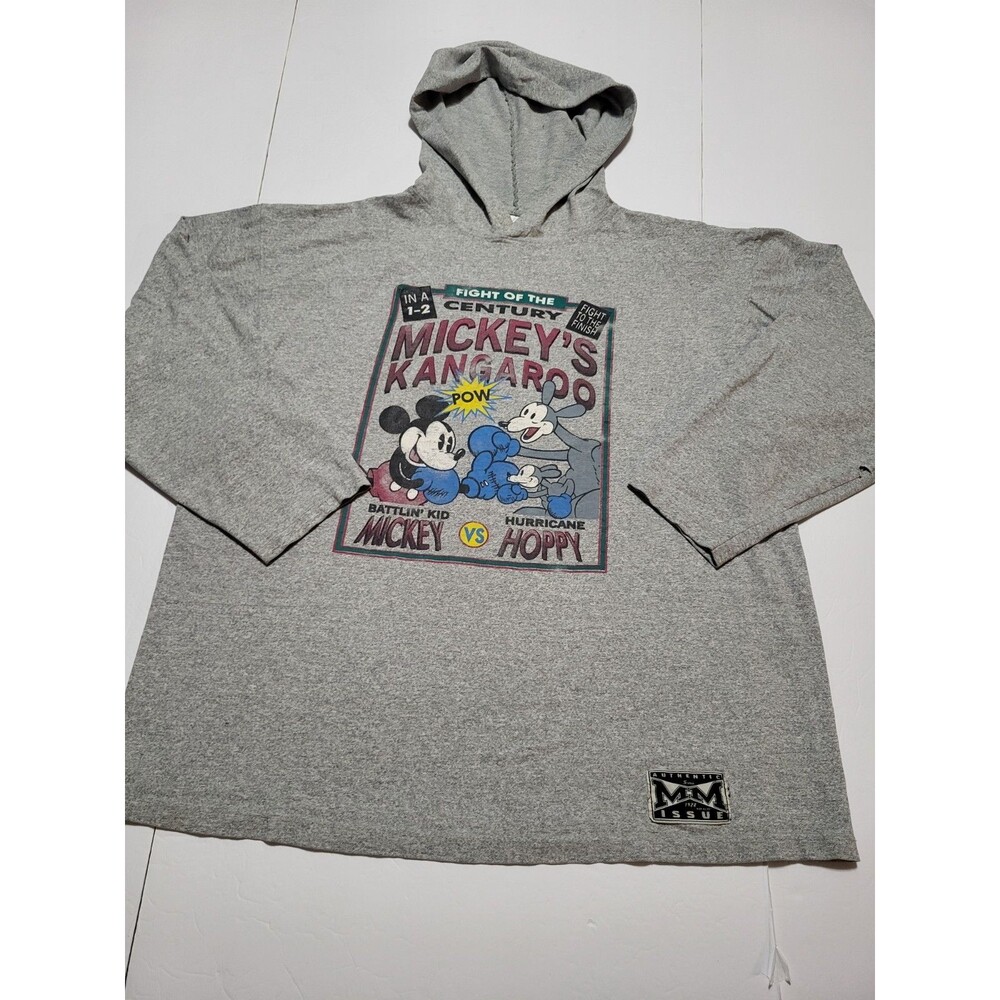 (#L4) The DISNEY Store Graphic Mickey's Fight Of The Century Hoodie Mens 2XL